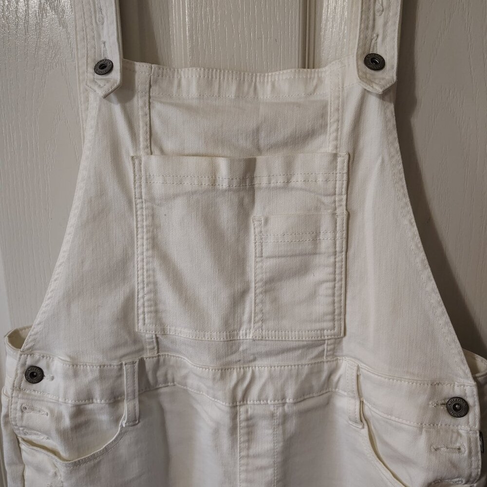 Arizona Jean's White Ripped Overalls XL